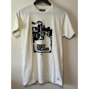 Nas HSTRY Street Dreams T Shirt Mens Small White Hip Hop Streetwear